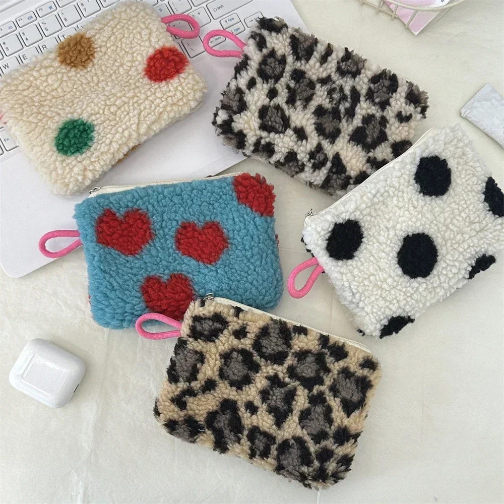 New Leopard Print Coin Purse Cute Wallet Women Sanitary Napkin Storage Bag Student Card Bag Credit Card Holder Girls Cute Purse