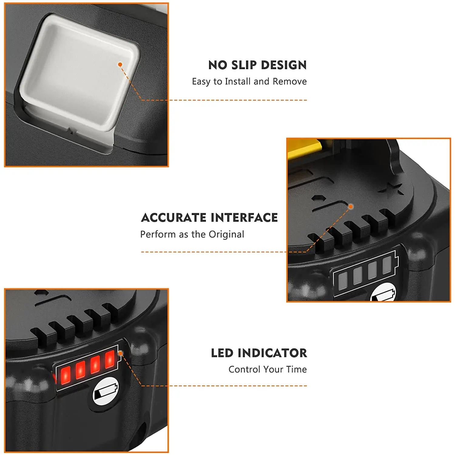 Imagem -04 - Aokaidikui-substituição da Bateria de Iões de Lítio para Makita Bateria 18v Bl1840 Bl1830 Bl1860 6.0ah Bl1850