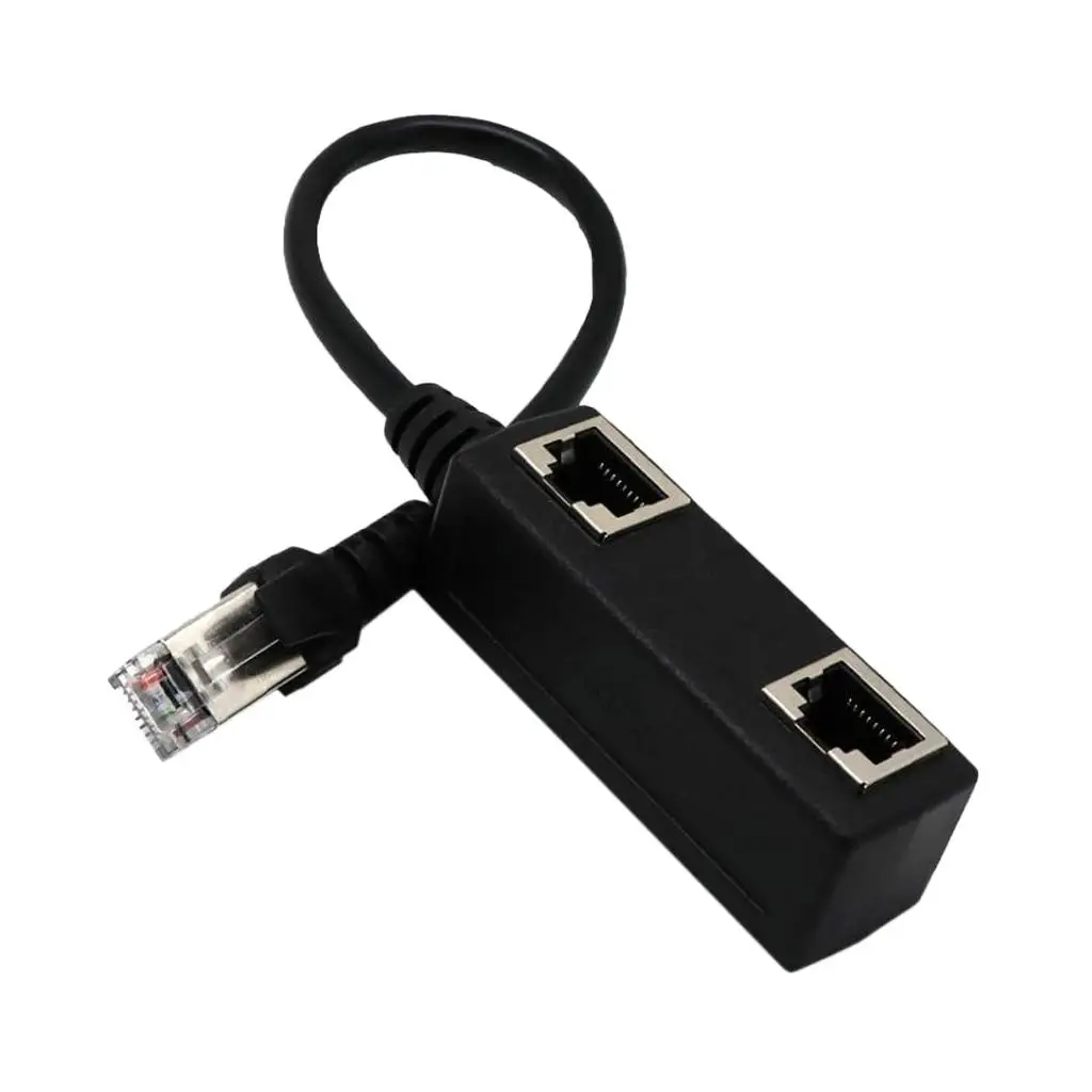 Adattatore Extender Splitter per cavo di rete LAN Ethernet da 1 a 2