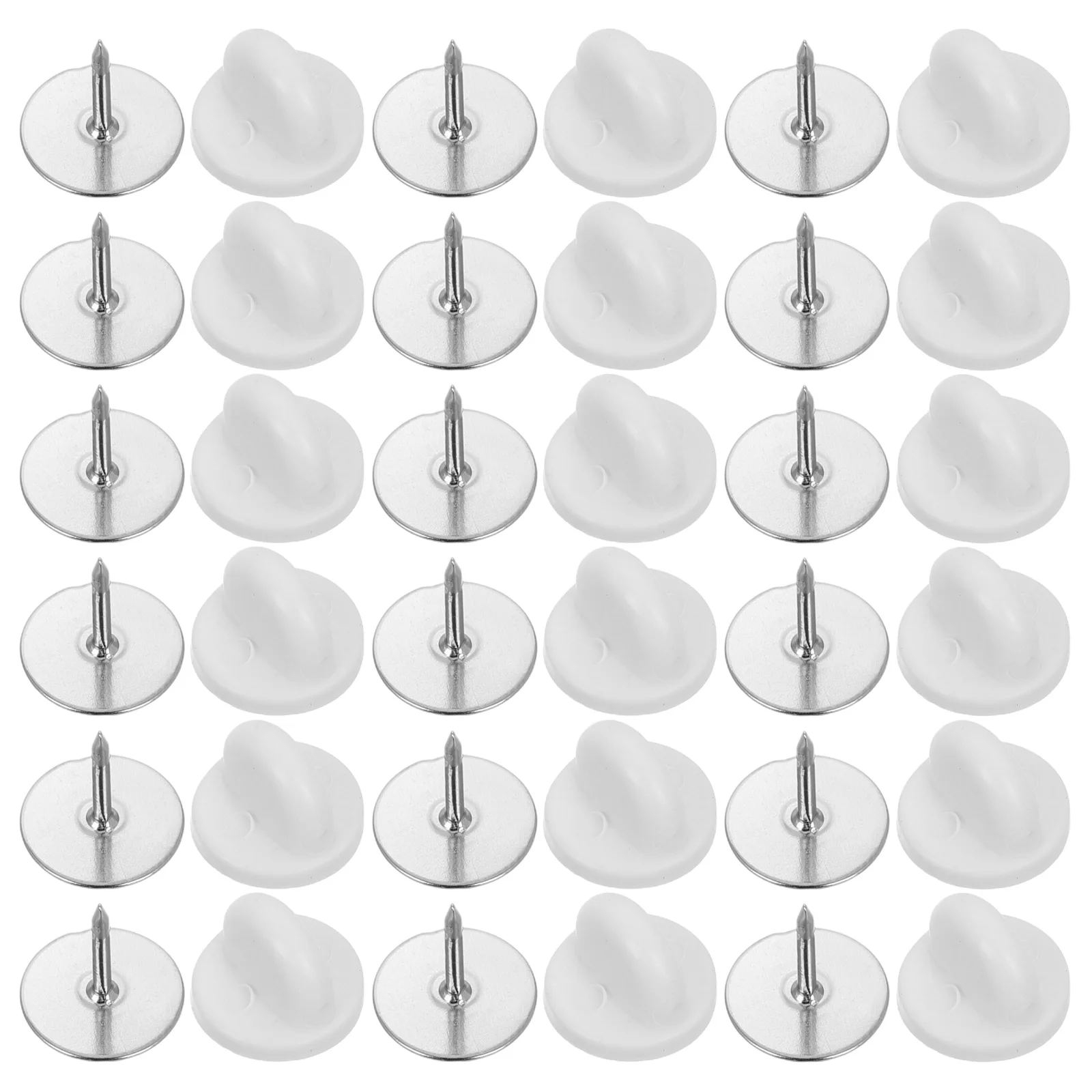 

Butterfly Hat Buckle PVC Rubber Pin Backs White Color DIY Brooch Making Supplies Blank Pins Lapel Backings Accessories Jewelry