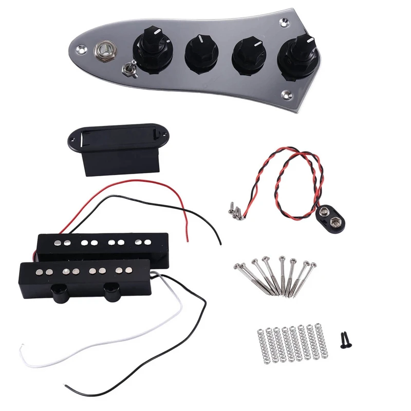 

5 Jazz JB-08 Bass Loaded Control Plate Universal With JB Electric Bass Pickup Effector For 4/5 String Bass Guitar Parts