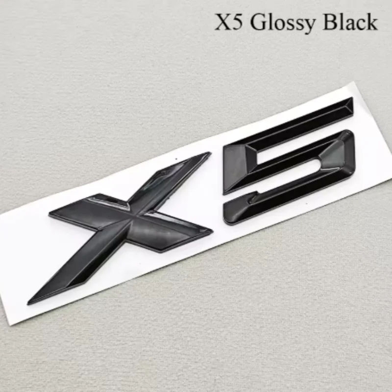 3D ABS Black Chrome Car Letters Rear Trunk Badge X5 X6 Logo Emblem Decals For BMW X5 X6 F15 G05 F16 G06 Sticker Auto Accessorie view 6