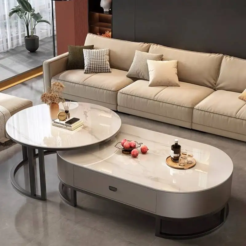 

Modern Extendable Coffee Table Black European Saving White Coffee Table Center Luxury Mesa De Centro Sala Living Room Furniture
