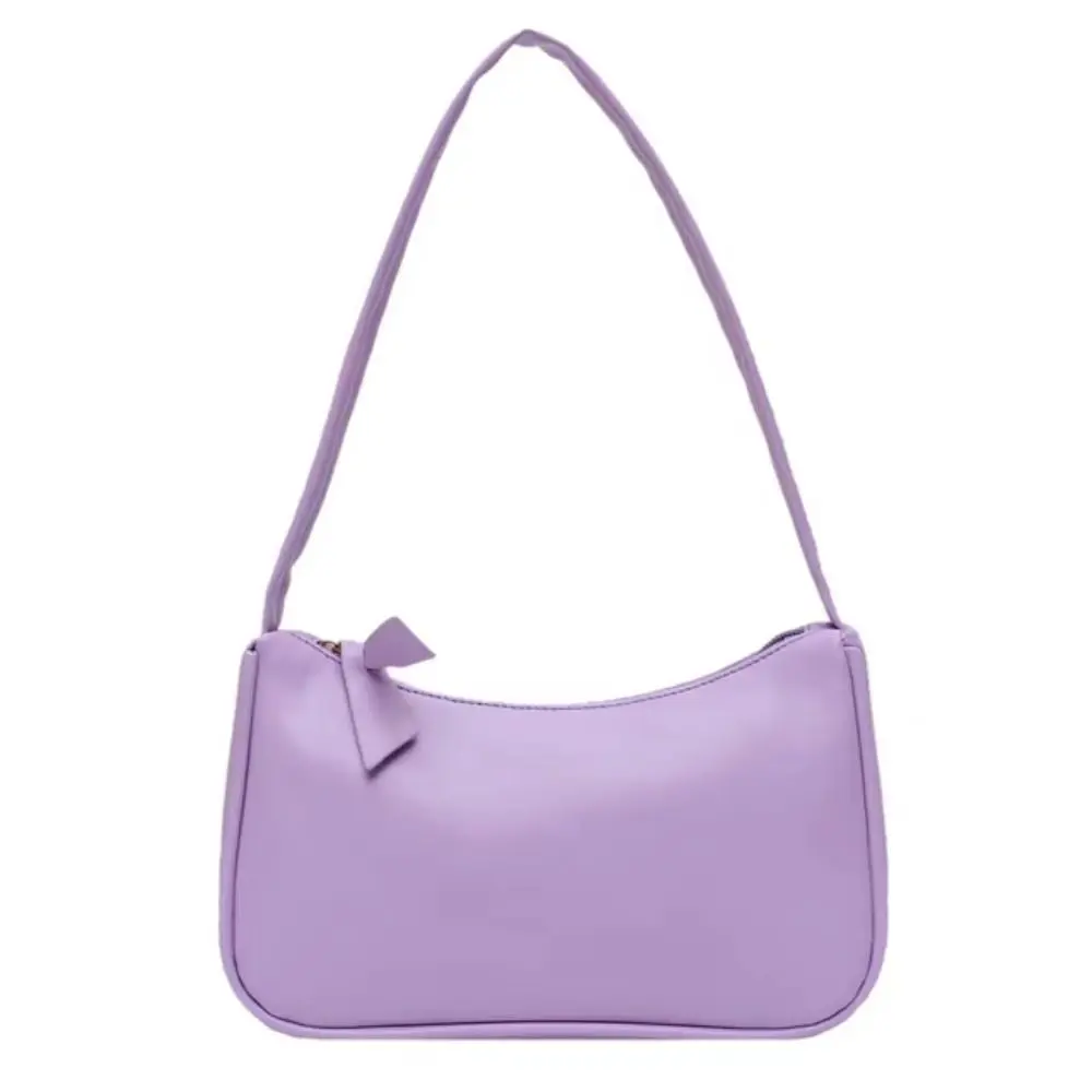 

Minimalist Design Retro Forearm Bag Top Handle Small Size Bow Handbag Underarm Style Vintage Look Western Style Bag
