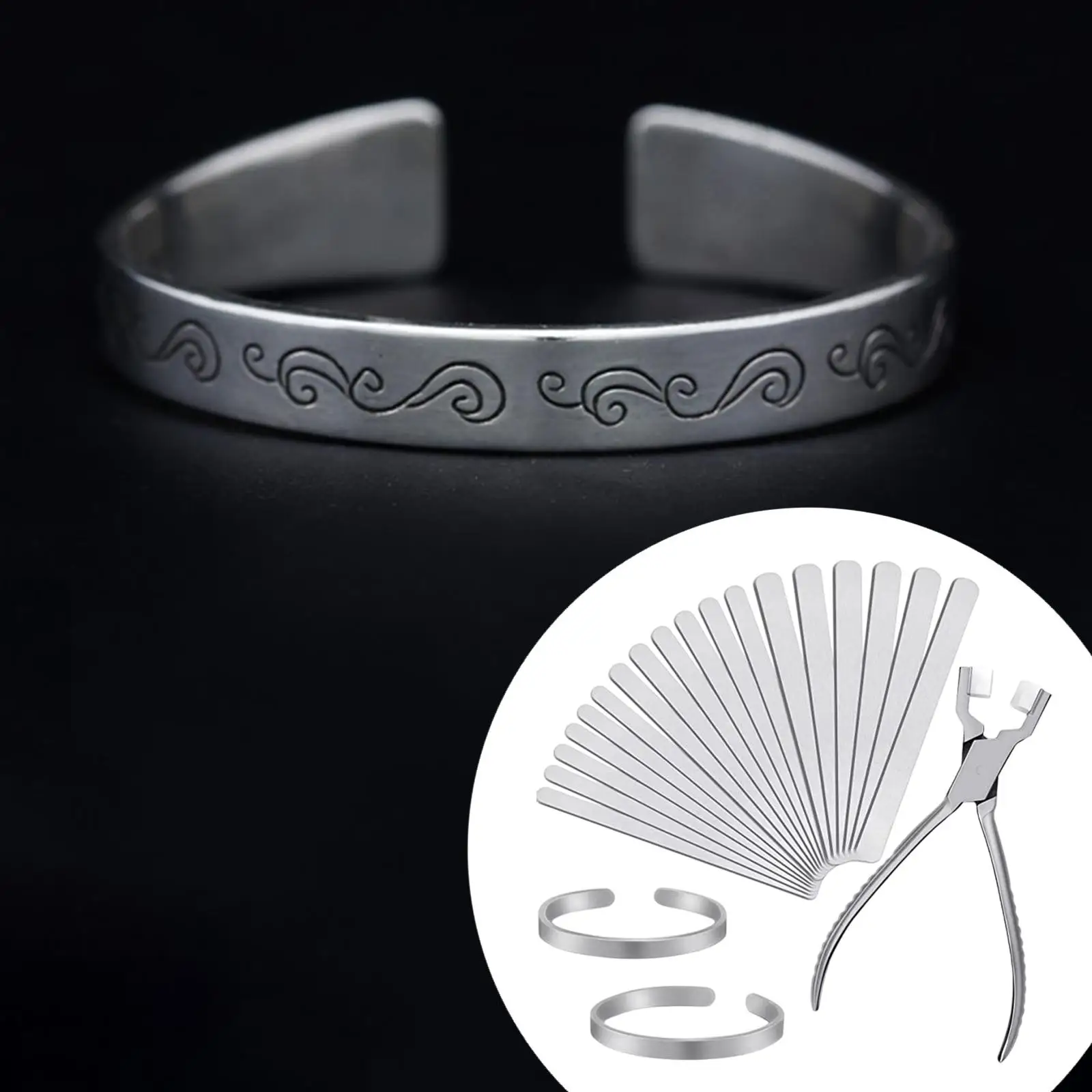 

Набор пустых алюминиевых браслетов, набор инструментов для браслетов, принадлежности для изготовления ювелирных изделий, набор ювелирных изделий из алюминиевых полосок ручной работы, пустая модель,