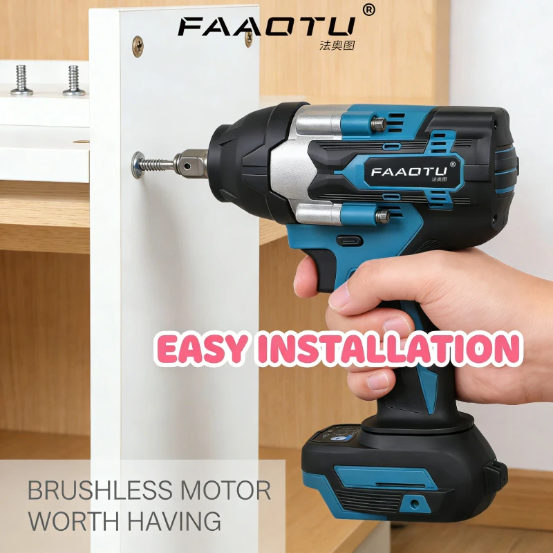 

Аккумуляторный ударный гайковерт FAAOTU 18В, бесщеточный, литиевый, с высоким крутящим моментом, модель DTW700, совместим с аккумуляторами MT (без аккумулятора)