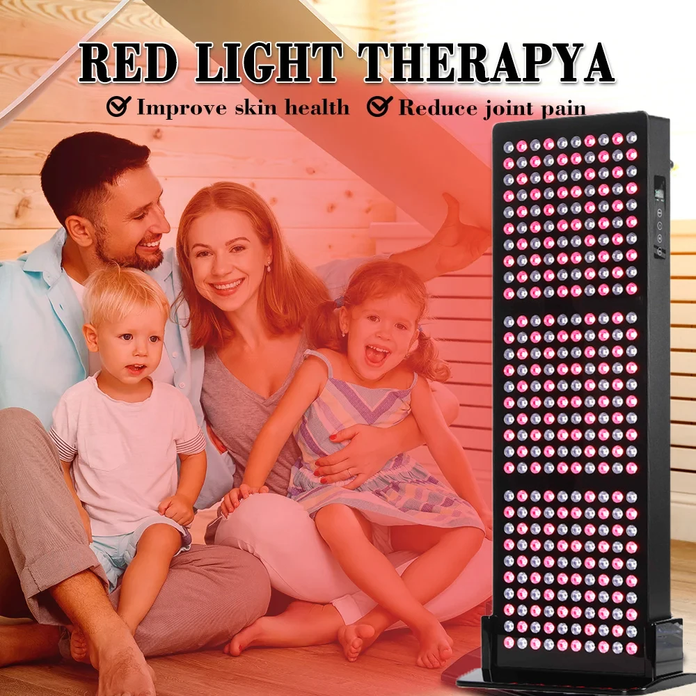 Double Chips 300pcs LED Red Light Therapy Panel 660nm 850nm Red Near Infrared Light Therapy for Full Body Skin Care Pain Relief