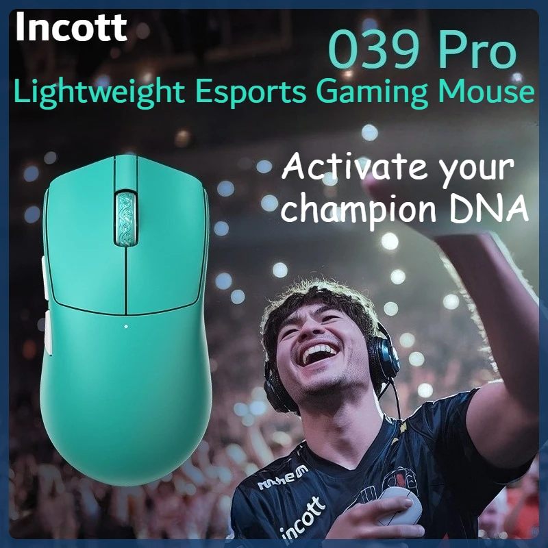 

Incott 039 Pro Wireless Mouse Tri Mode Ergonomics Lightweight Long Battery Life Web Driver 8K Return Rate Office Gaming Mouse
