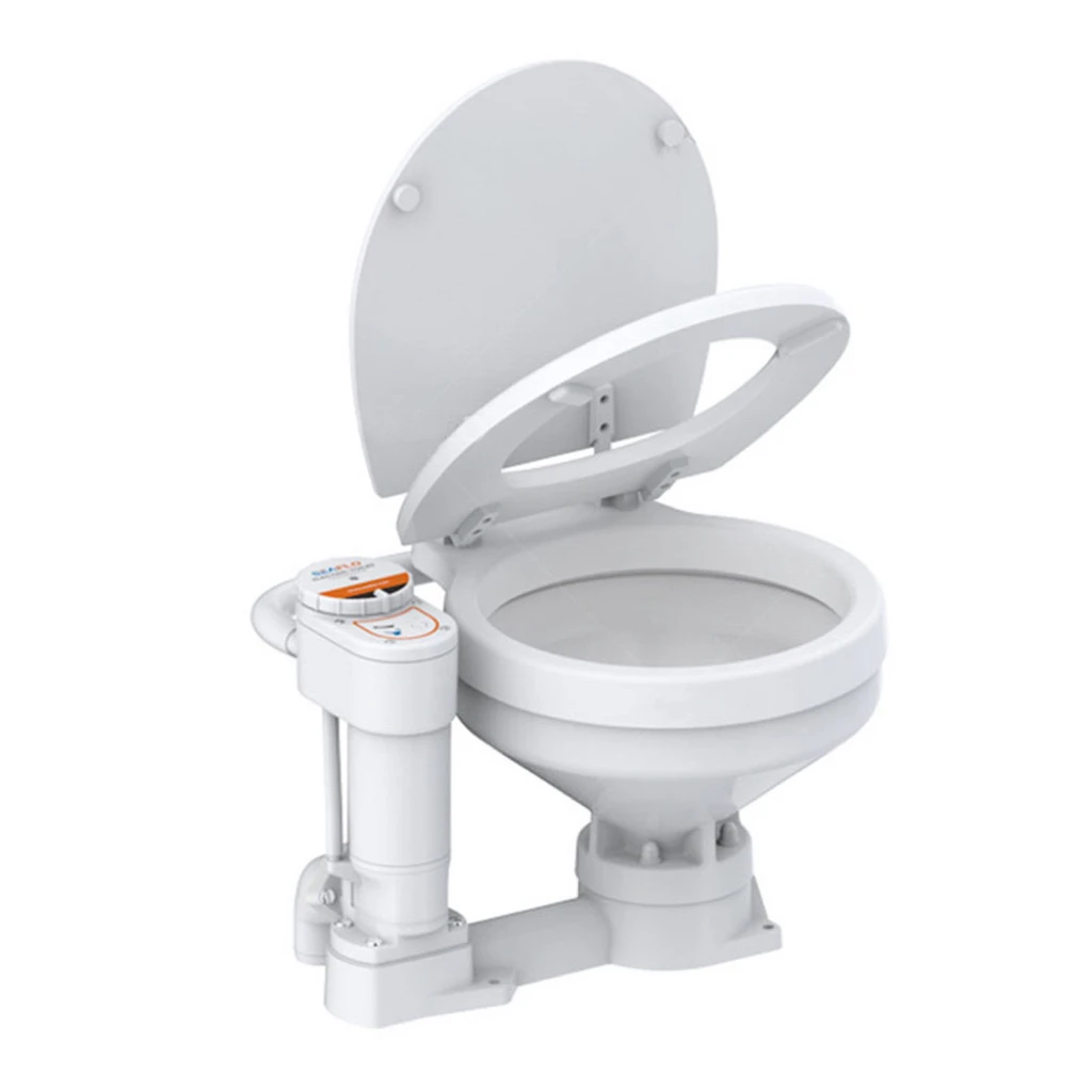 Camping Car Yacht Toilet Lounge Sailing Vessel Special Manual Electric Toilet Vehicle-borne Ceramic 12V/24V Boat Toilet