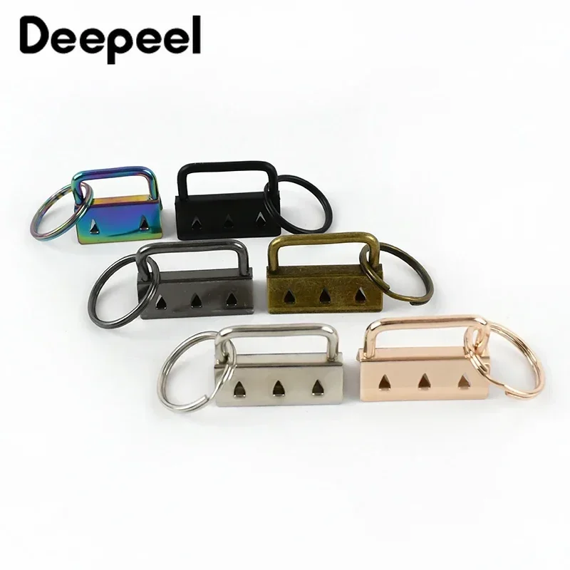 10/20Pcs 20/26/32mm Strap Tail Clip Metal Keychain Split Ring Buckle for Belt Bag Webbing Tails DIY Crafts Hardware Accessories