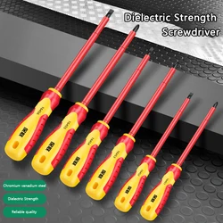 1PCS Insulated Slotted Hand Screwdriver Electrician's Repair Tool Multifunctional Hand Tools Daily Decoration Household Tools