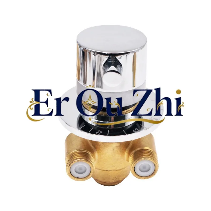 All-copper Concealed Thermostatic Valve Bath Screen Switch Shower Room Faucet Room Bathtub Solar Special Mixing Valve