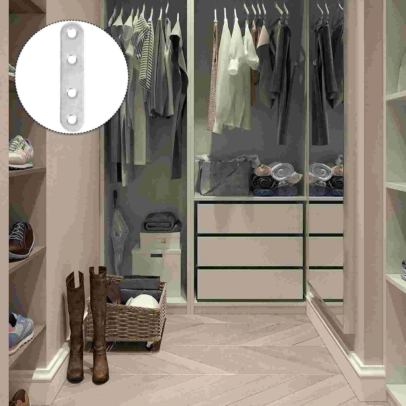 Straight Steel Brace Corner Brace Straight Metal Corner Bracket Mending Corner Brace Rust Proof Wardrobe Cabinet Hardware