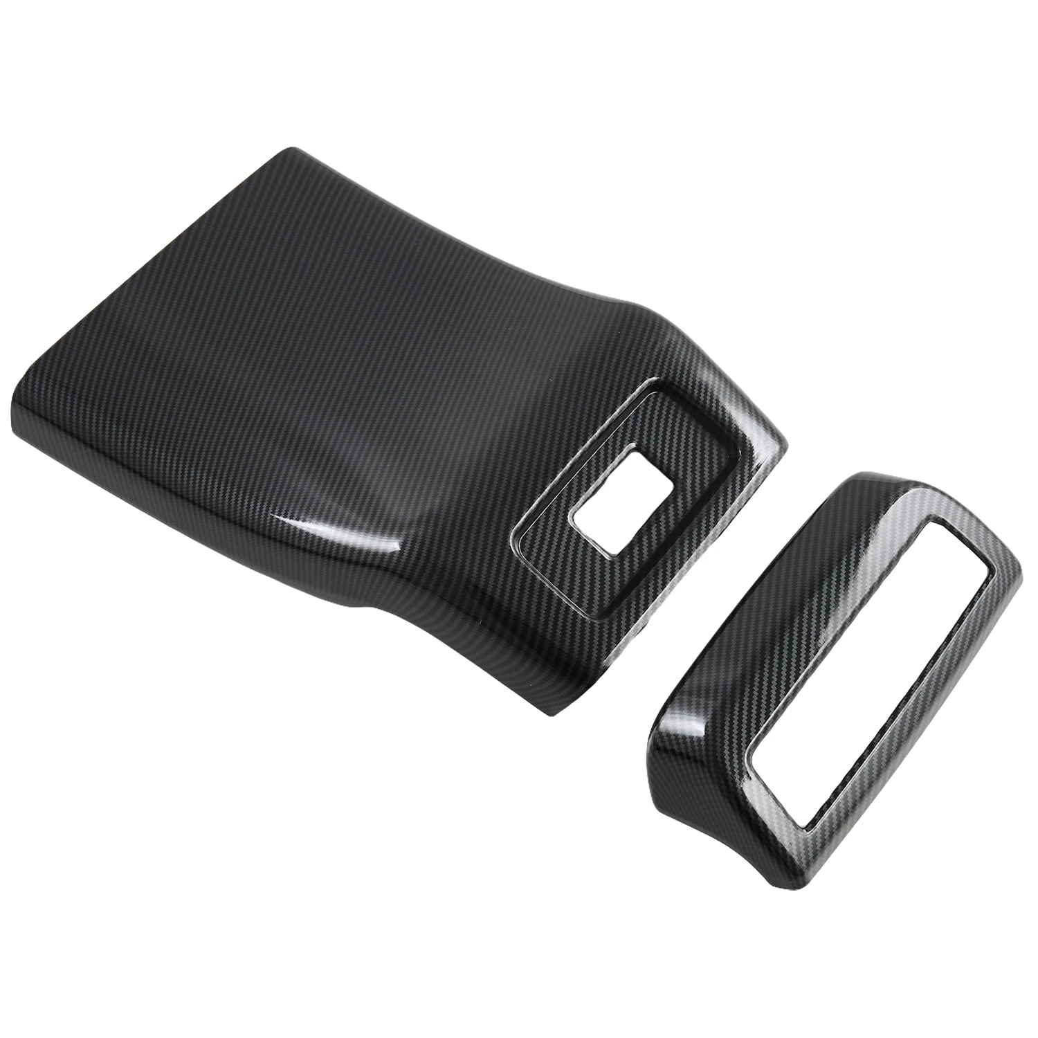 Car Accessories For Nissan Pathfinder R53 2021 2022 2023 2024 Carbon Fiber Grain Interior Rear Air Vent Outlet Cover Trim 2pcs view 3