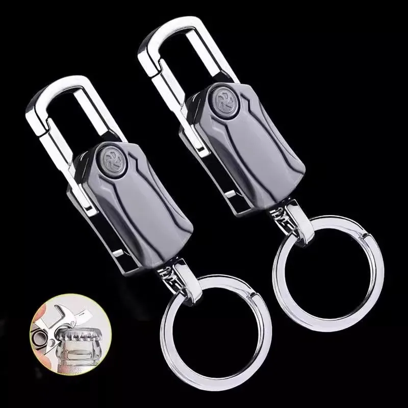1-7pcs Multifunctional Car Key Chain High Quality Cool Keychain Rotatable Keychain Knife Pendant with Bottle Opener for Men Gift