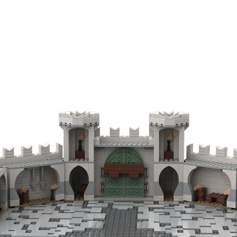 Modèle de château de film d'anneaux, briques de construction MOC, tour du soleil, réfrigérant, technologie, blocs modulaires, cadeau de Noël, jouets de bricolage, ensembles d'assemblage