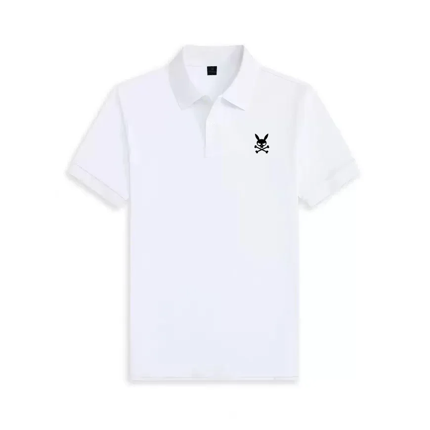 2026 New Men's Casual Rabbit Skull Short Sleeved Polo Shirt Summer Fashionable and Comfortable Versatile Top view 2