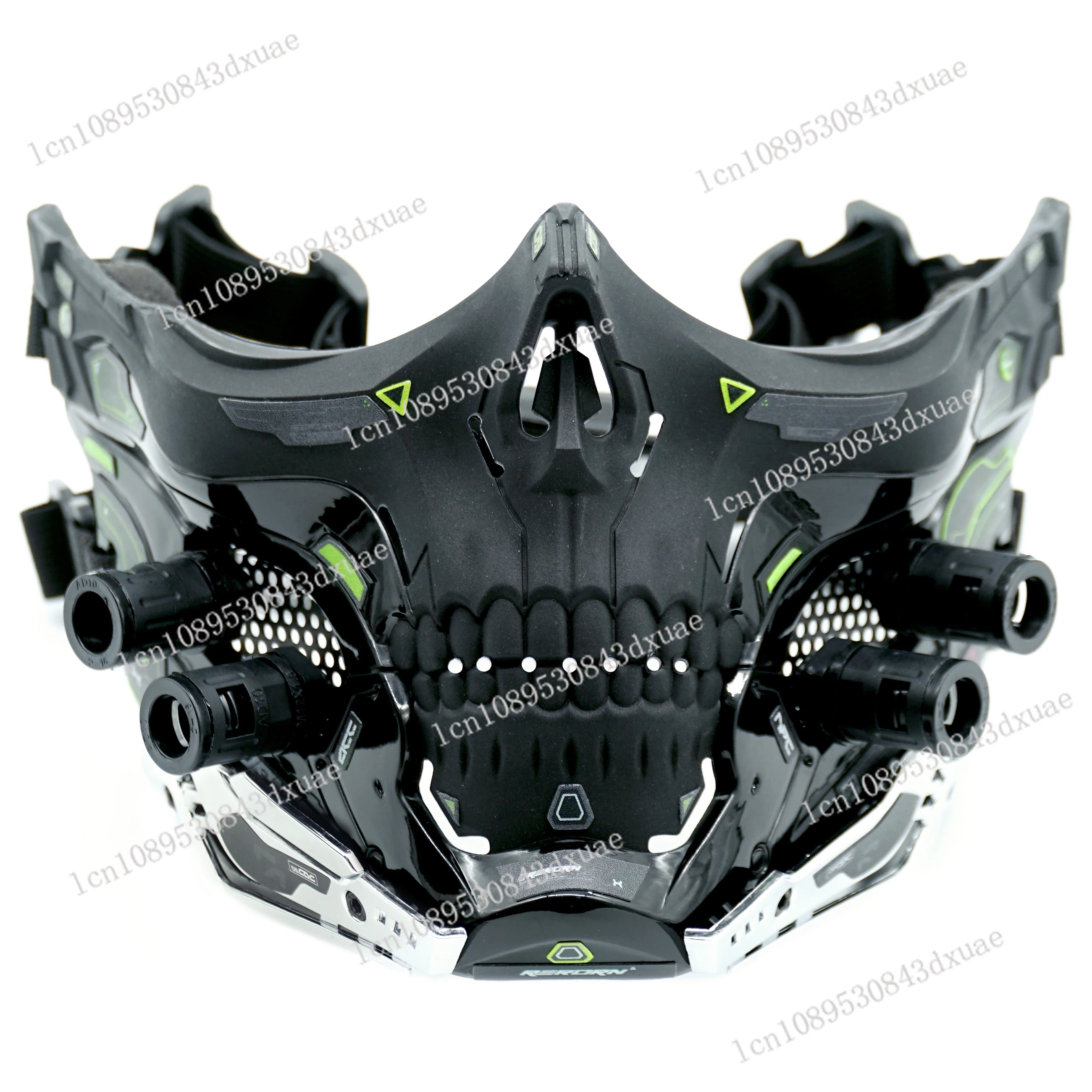 

Skull Mask Cyberpunk Black Mask Tech Function Creative Prop Mask FOCKSHOP No Say Original