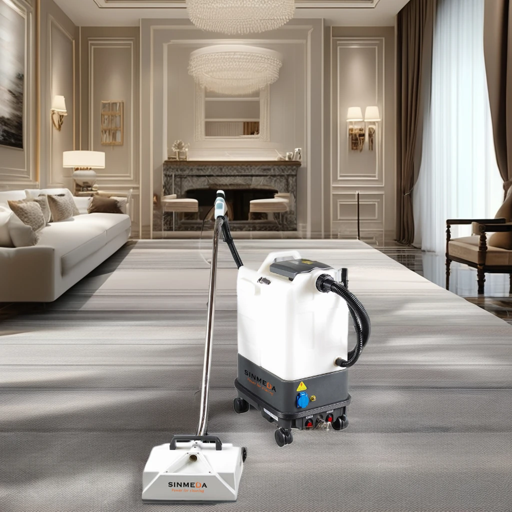Electric High-Pressure Cleaner Mobile For Hotels New Machinery Equipment Sofas Cleaner Upholstery Injection Suction Machine