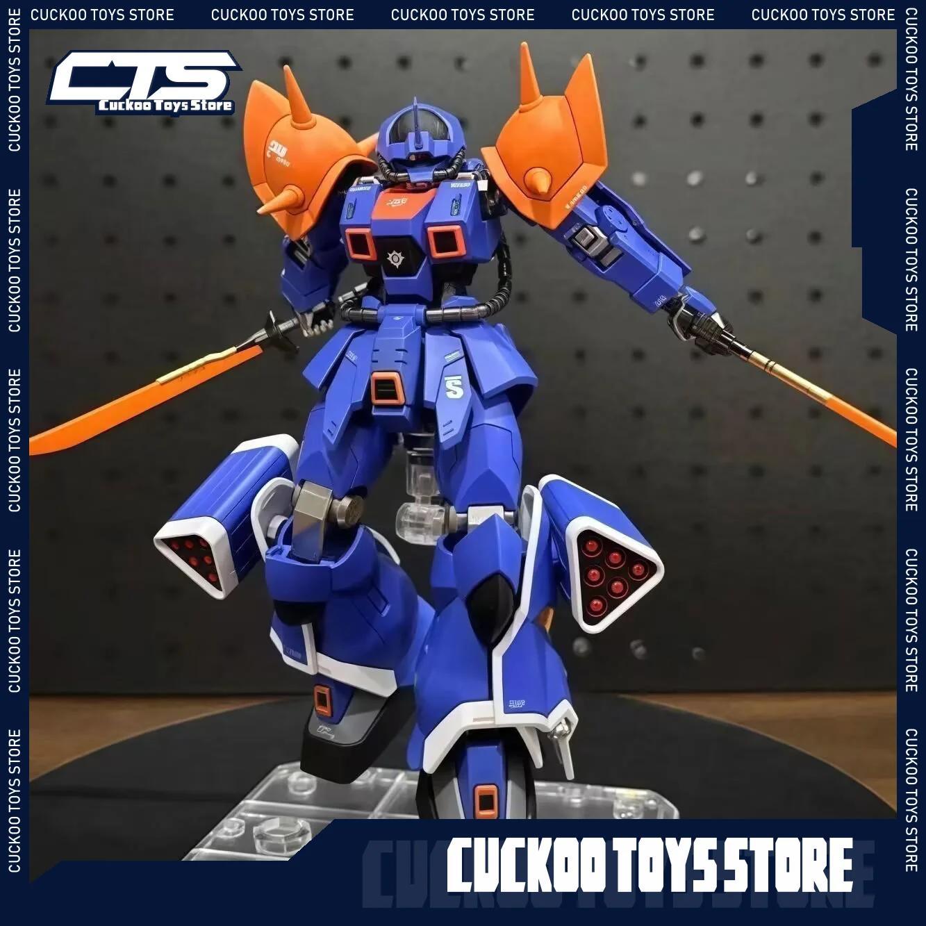 In Stock Hg 1/144 Ms-18e Kampfer Assembly Model Kit Dark Cool Action Figures Movable Joint Robot Model Kit Plastic Model Toys