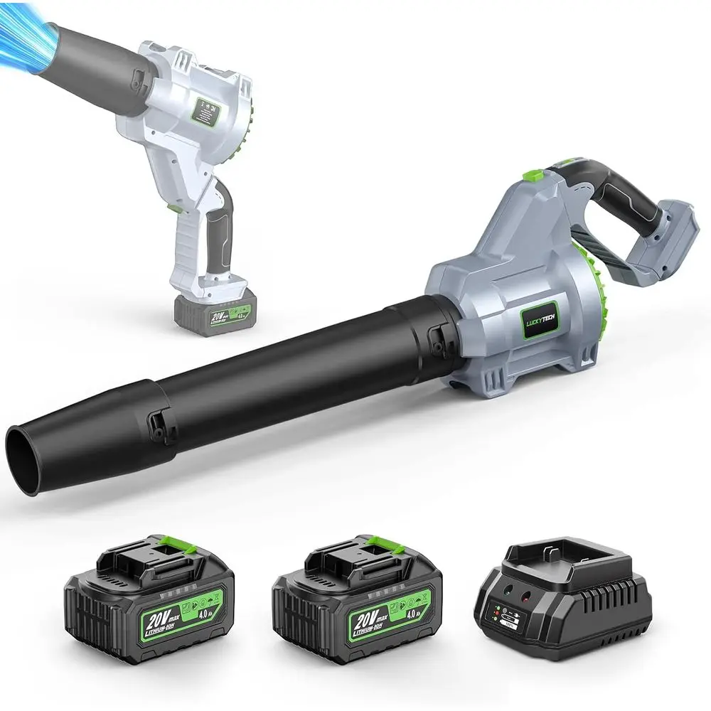 

Lea Blower Cordl, BrushlHandheld Lea Blowers with 4.0Ah Batteries, 680CM 180MPH with 5 Speeds, Lightweight Blower Grass Blowers