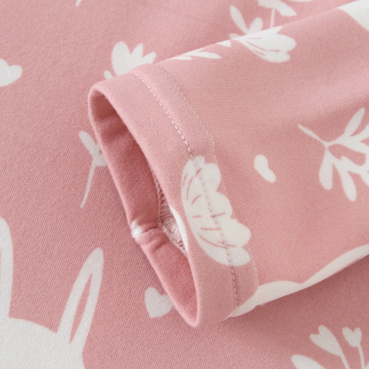 2-teiliges Set aus süßer und niedlicher bedruckter, warmer und dicker Unterwäsche für Mädchen im Herbst und Winter, bequemes langärmeliges Hausset – Detail 20