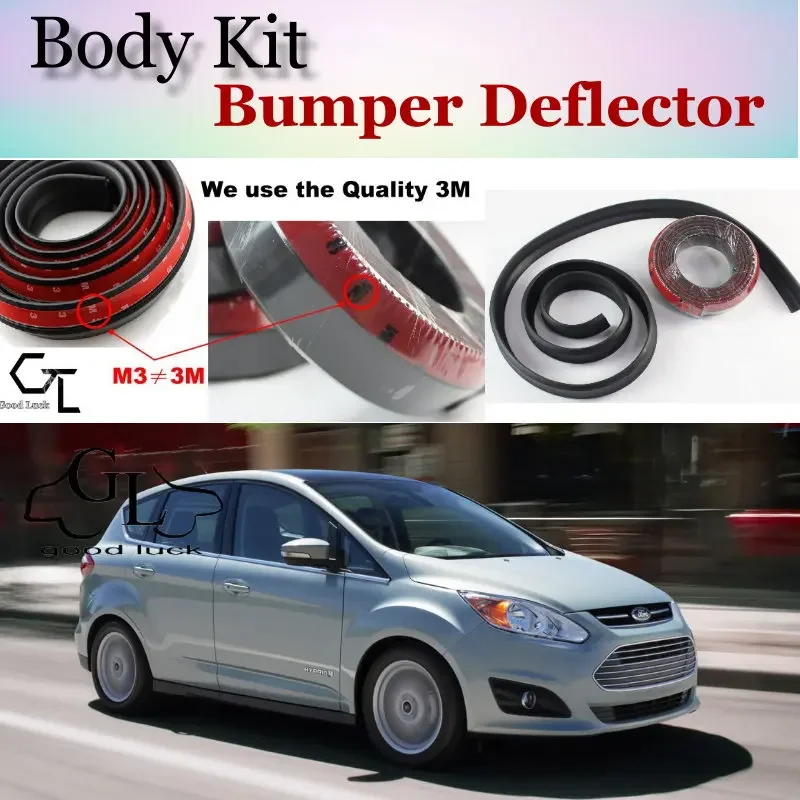 Bumper Lip Deflector Lips For Ford C-Max C Max CMax Front Spoiler Skirt For TopGear Fans Car View Tuning / Body Kit / Strip