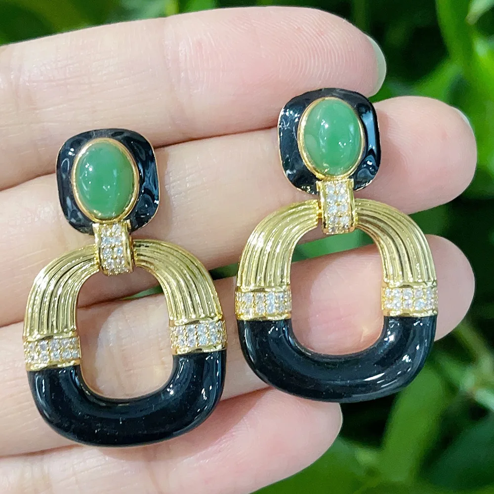 

Missvikki Fashion Cute Square India Earrings For Women Wedding Party Luxury Shiny Earrings Jewelry Gift Fashion High Quality