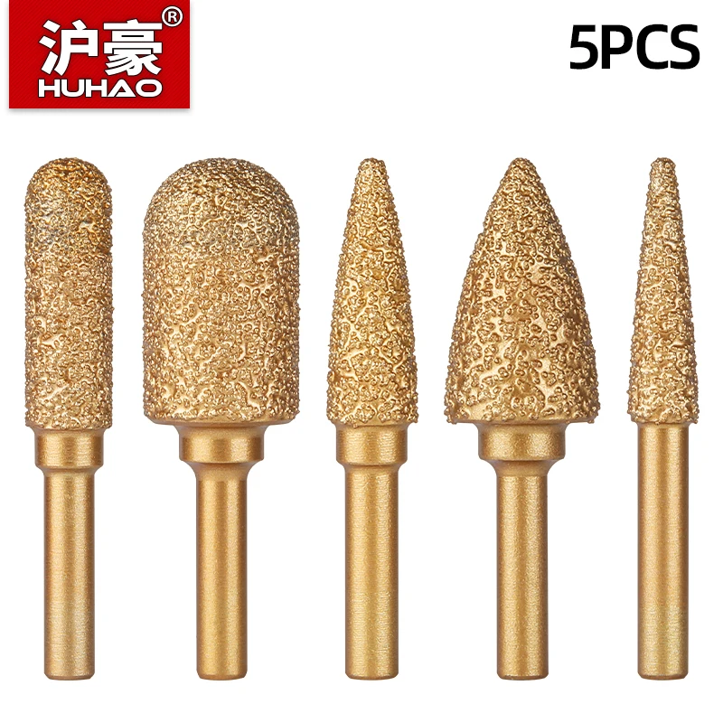 

HUHAO 5 шт. 6 мм хвостовик алмазная шлифовальная головка сплав роторный напильник электрическая шлифовальная машина ручное сверление стальной песок сверла по металлу инструменты