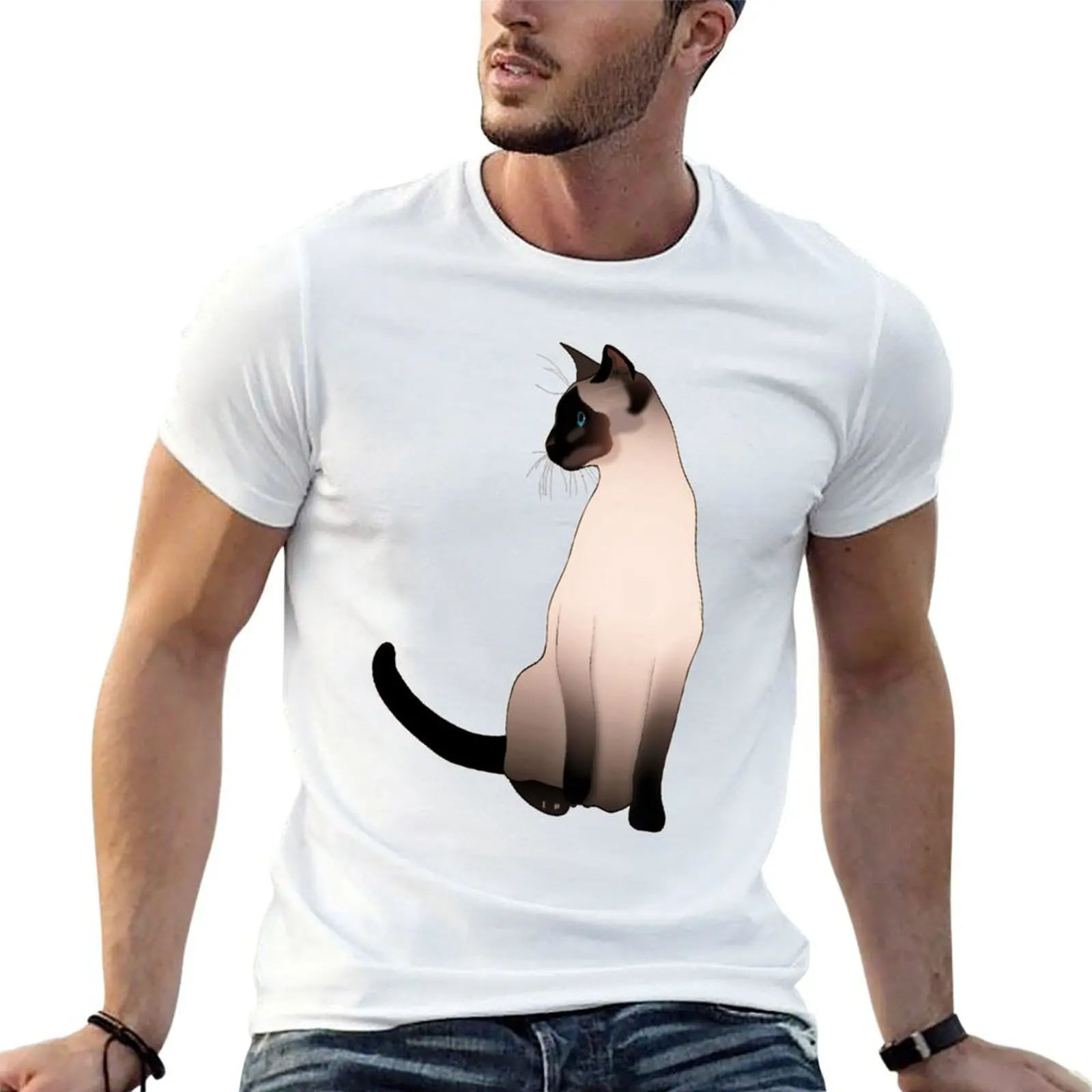 Seal Point Siamese Cat T-Shirt t shirts for man cotton soft graphic t shirts for man man graphic t shirt T-shirt