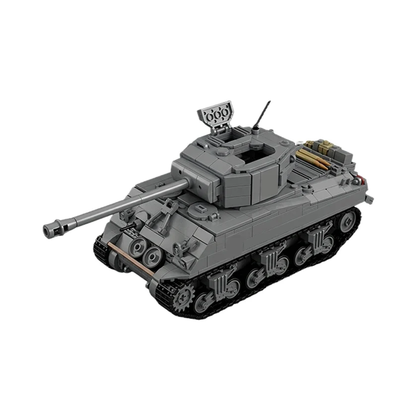 M4A3E2 Heavy Assault Tank Model MOC Building Bricks War Equipment Modular Technology Gifts Holiday Assemble Children Toys Suit