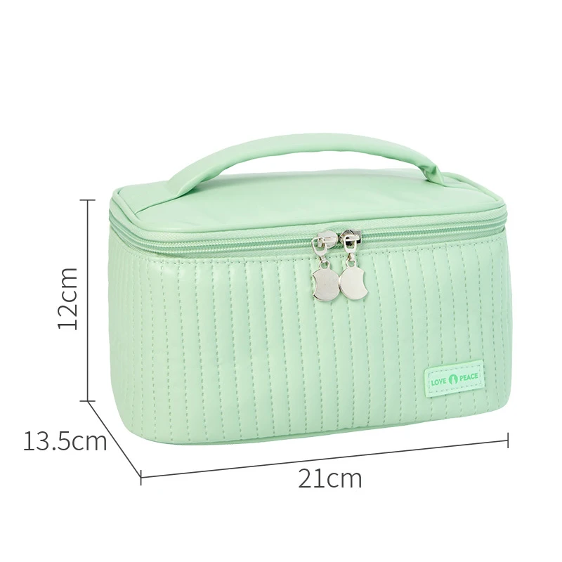 Women\'s Cosmetic Bag Large Capacity Makeup Bag Organizer PU Waterproof Portable Travel Wash Storage Organizer Makeup Pouch