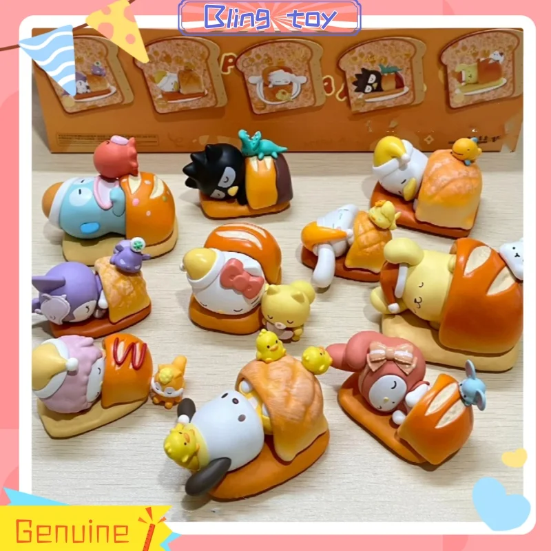 

New Stock Authentic Miniso Happiness Baking Series Handmade Blind Boxes Hello Kitty Trend Toys Cute Desktop Ornaments Gifts