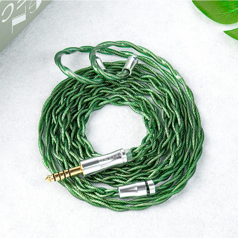 KBEAR Aegis Wire MH04 4 النوى كابل ترقية سماعة الرأس OFC HiFi عالي النقاء مطلي بالفضة