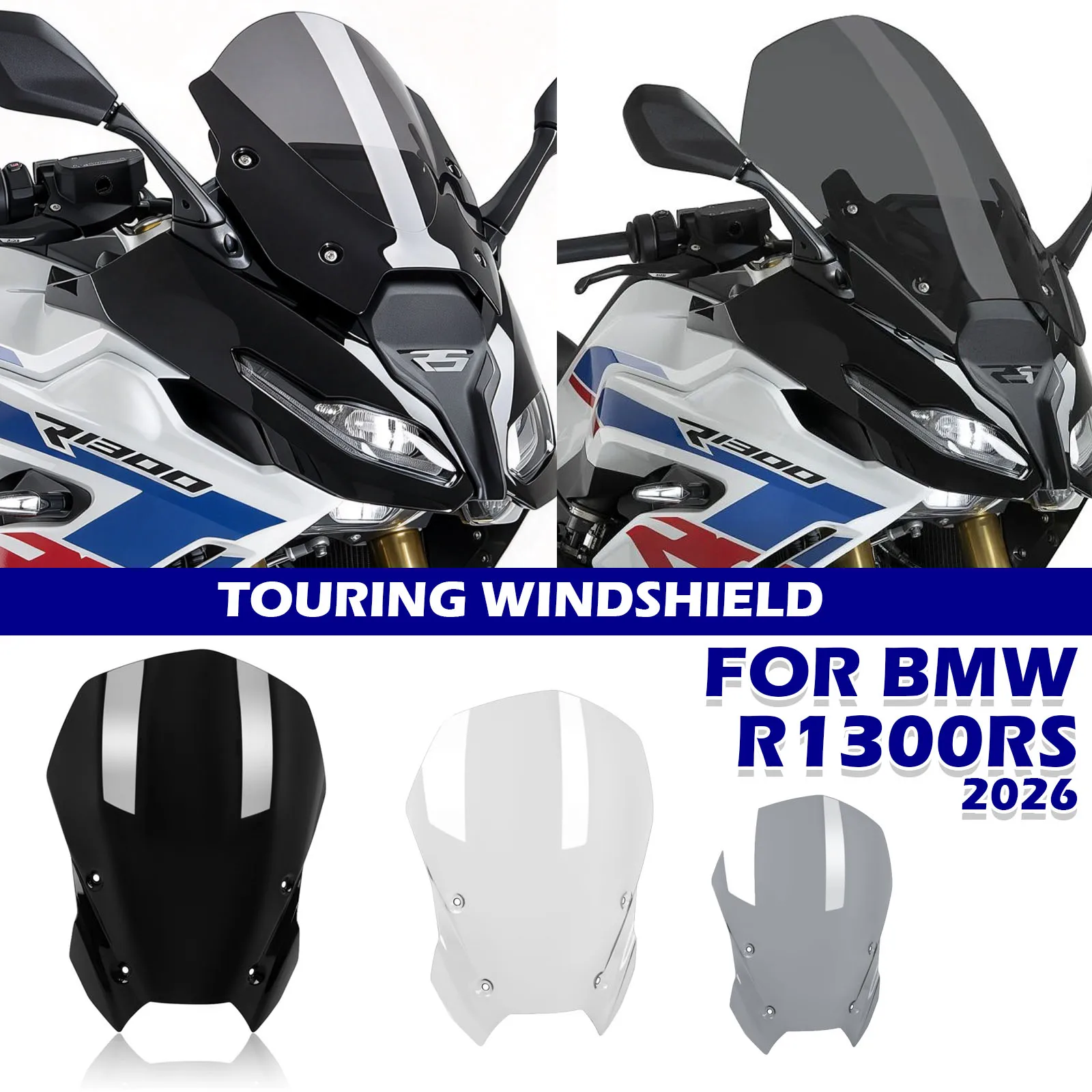 Motorcycle Front Windshield For BMW R1300RS R1300 RS 2026 New Wind Deflectors R 1300RS Windshield Accessories Front Spoiler