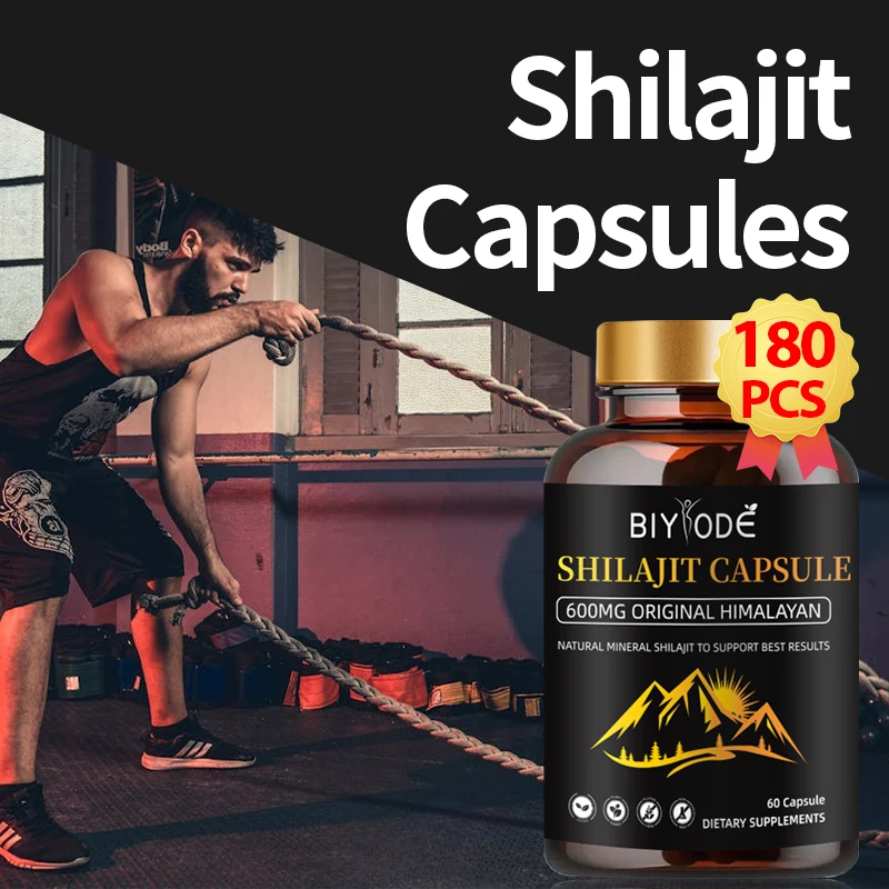 

Shilajit капсулы 600 мг, оригинальная чистая Гималайская фульвовая кислота и минералы, энергия, Поддержка иммунитета, пищевая добавка