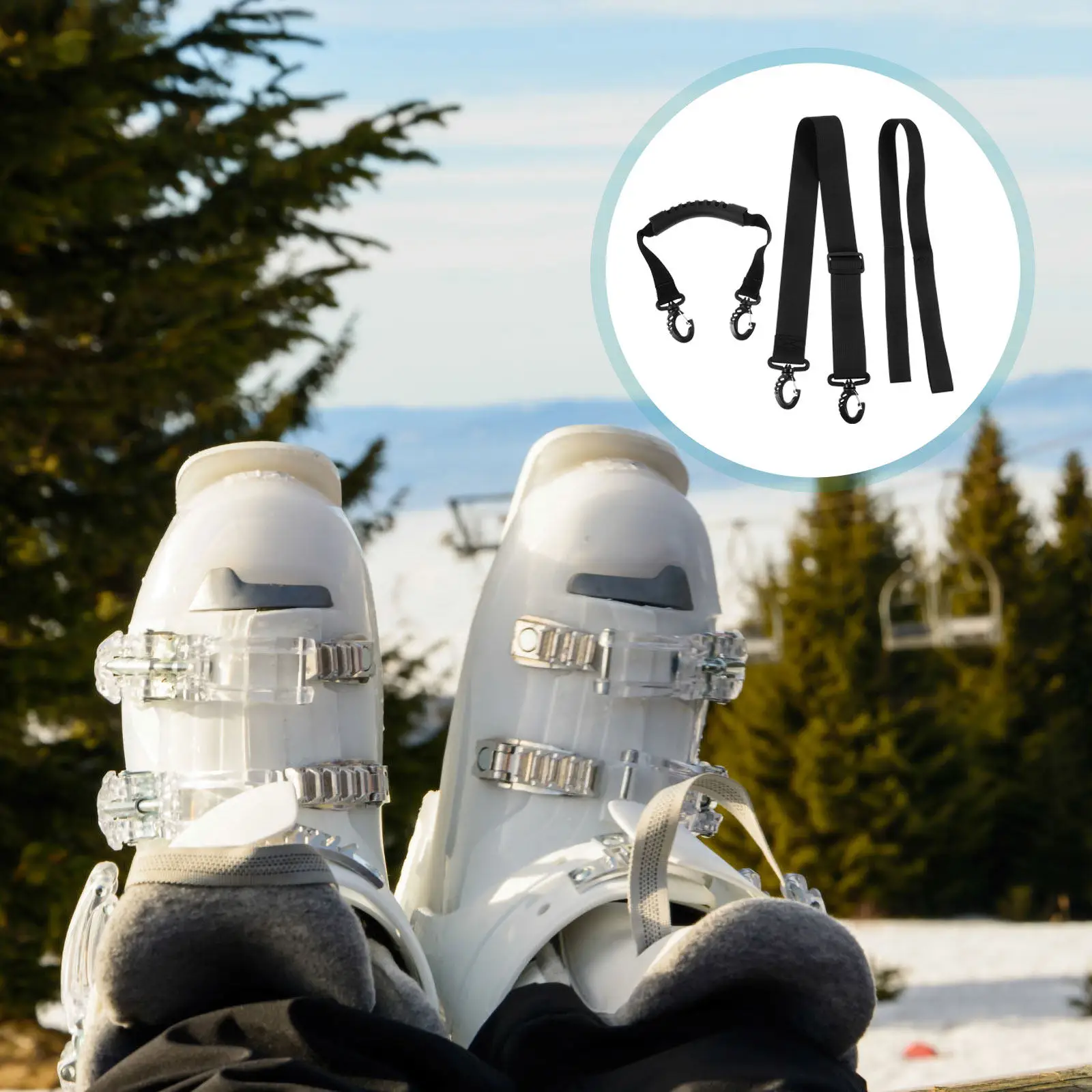 

Комплект из 3-х ремней-держателей для лыжных ботинок: премиум-нейлон, надежные, без трения, легкие, складные, удобные для путешествий