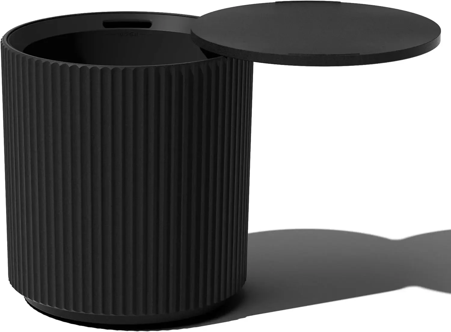 Outdoor Cooler Side Table - 2 in 1, Black, 21 inch