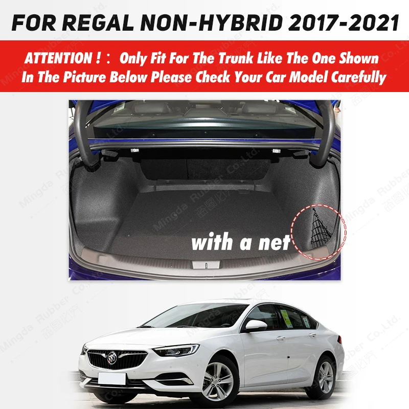 Auto Full Coverage Trunk Mat For Regal Non-hybrid 2017-2021 20 19 18 Car Boot Cover Pad Interior Protector Accessories