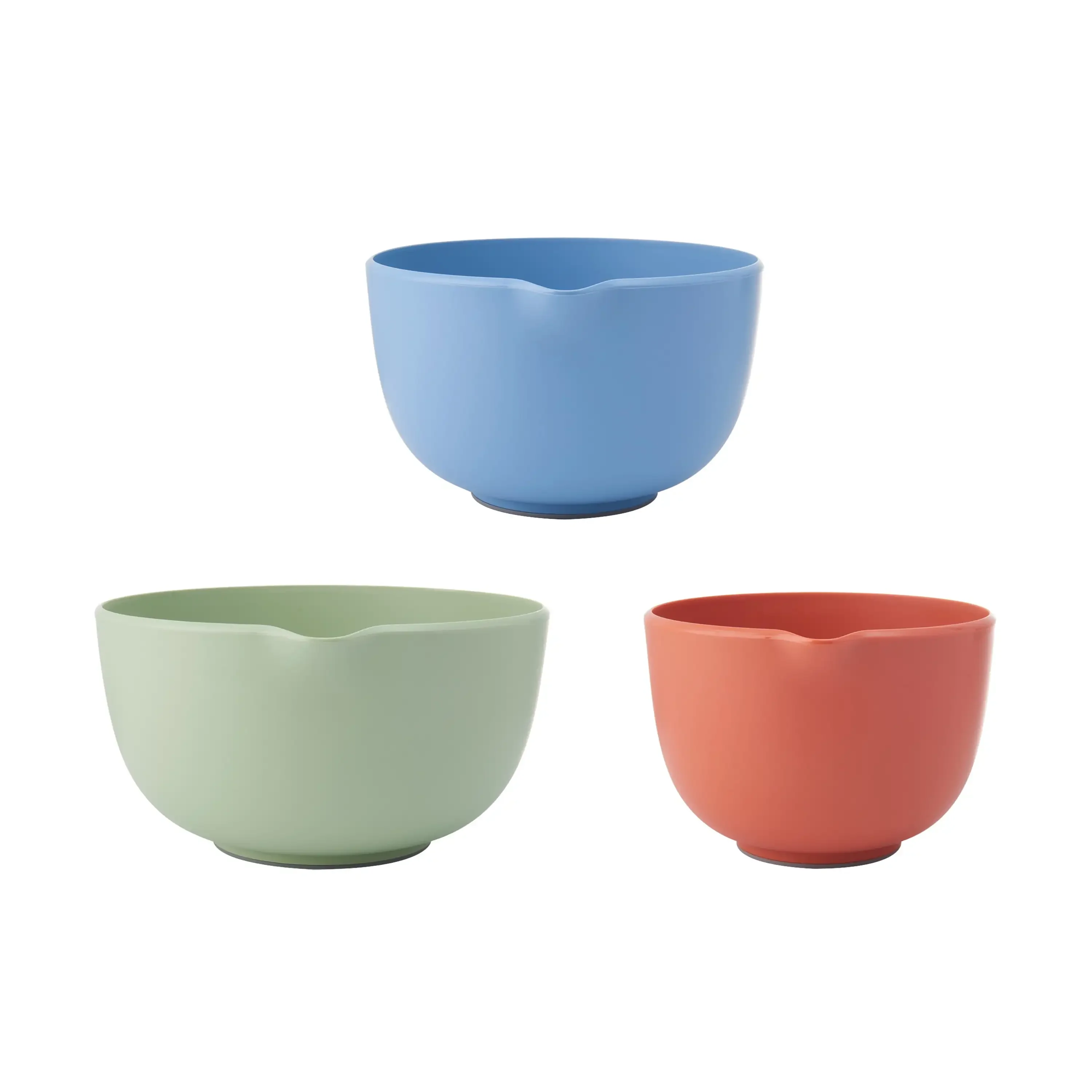 

Set of 3 Bowls Small Medium and Large in Assorted Colors Top-rack Dishwasher Safe for Easy Cleanup Convenient