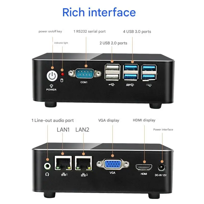 كمبيوتر صغير Intel DDR4 MFC-1801 كمبيوتر مكتبي صغير 6 * COM 2 * PCIE صغير لخادم المكاتب المنزلية نموذج الأعمال الأكثر مبيعًا #3