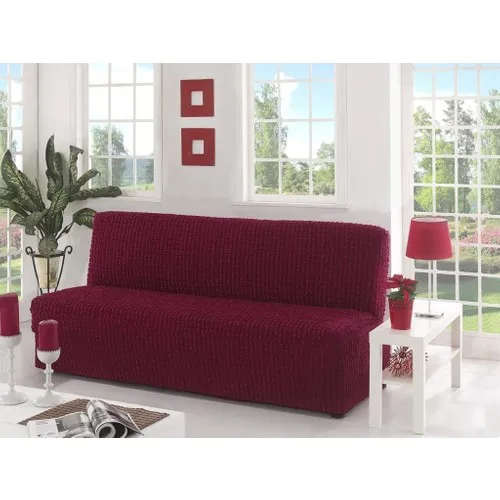 Karna Home Strech 3 Personality Cotton Sleeveless Seat Sofa Cover Maroon