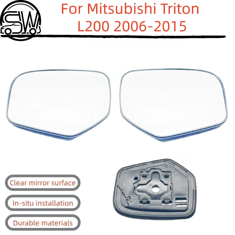 For Mitsubishi Triton L200 2006‑2015 Rearview Mirror Glass With Heating.