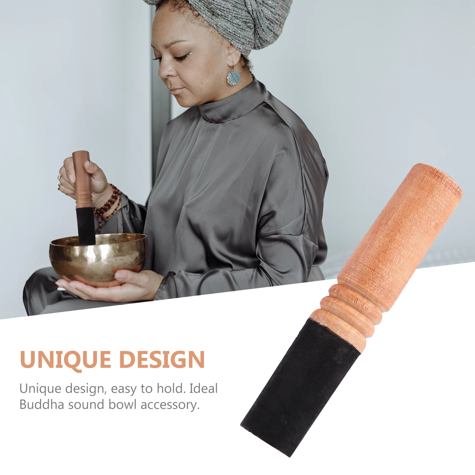 

1Pcs Premium Buddha Sound Bowl Mallet Sturdy Durable Ideal Accessory for Chanting Bowls Meditation Singing Bowl Stick