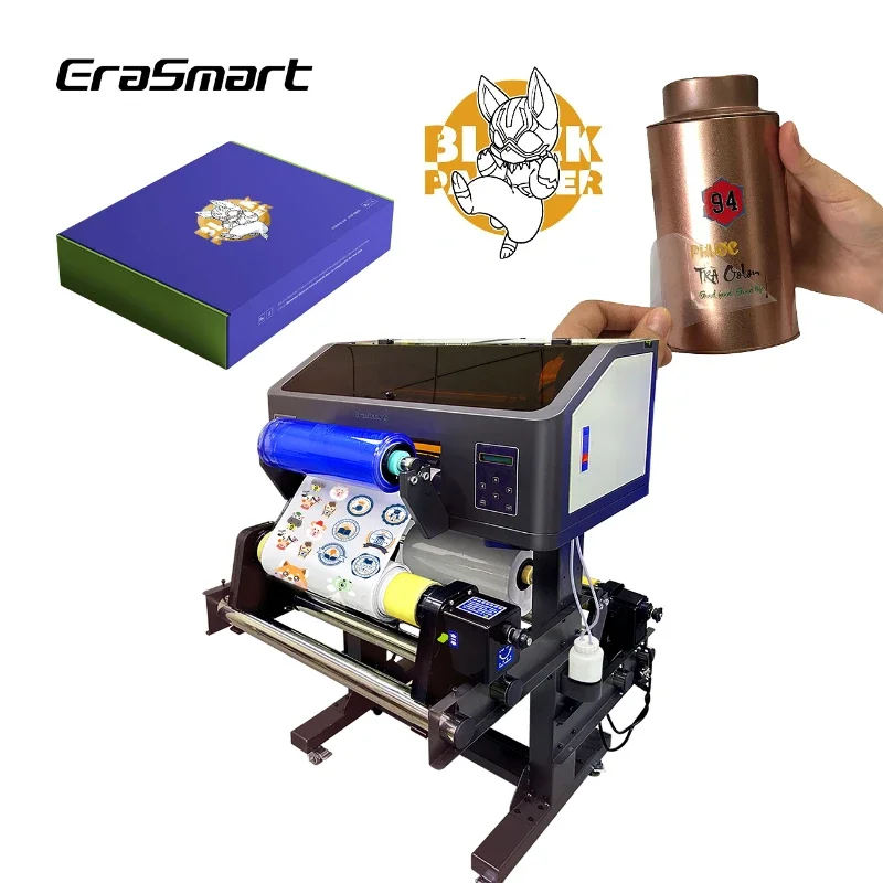 EraSmart Roll To Roll A/B Film Impresora 2 in 1 XP600 Head Automatic Inkjet Printer sticker A3 UV DTF Printer