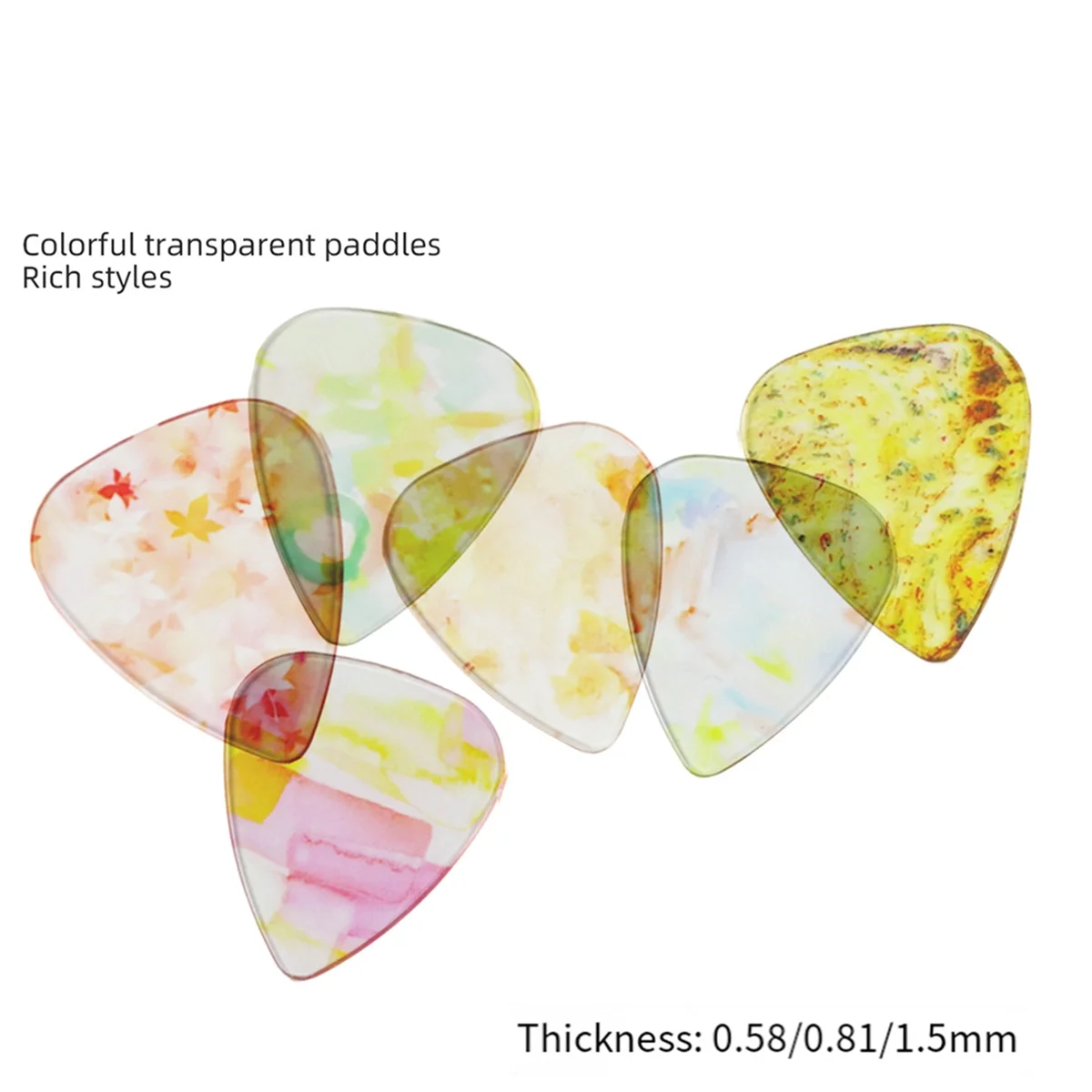 Transparent Picks, Guitar Picks, Folk Guitar, Electric Guitar Picks, Personalized Color Transparent Picks D