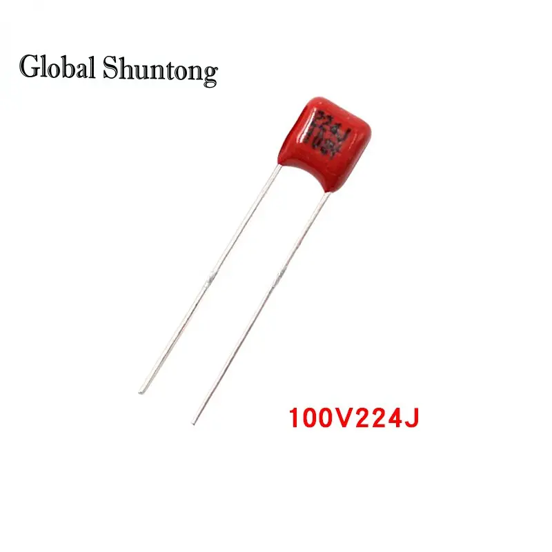 20 Stuks Cbb Metaalfilmcondensator 100v224j 5% 5Mm Pin Pitch Niet Polar 224j/63V 0.22Uf