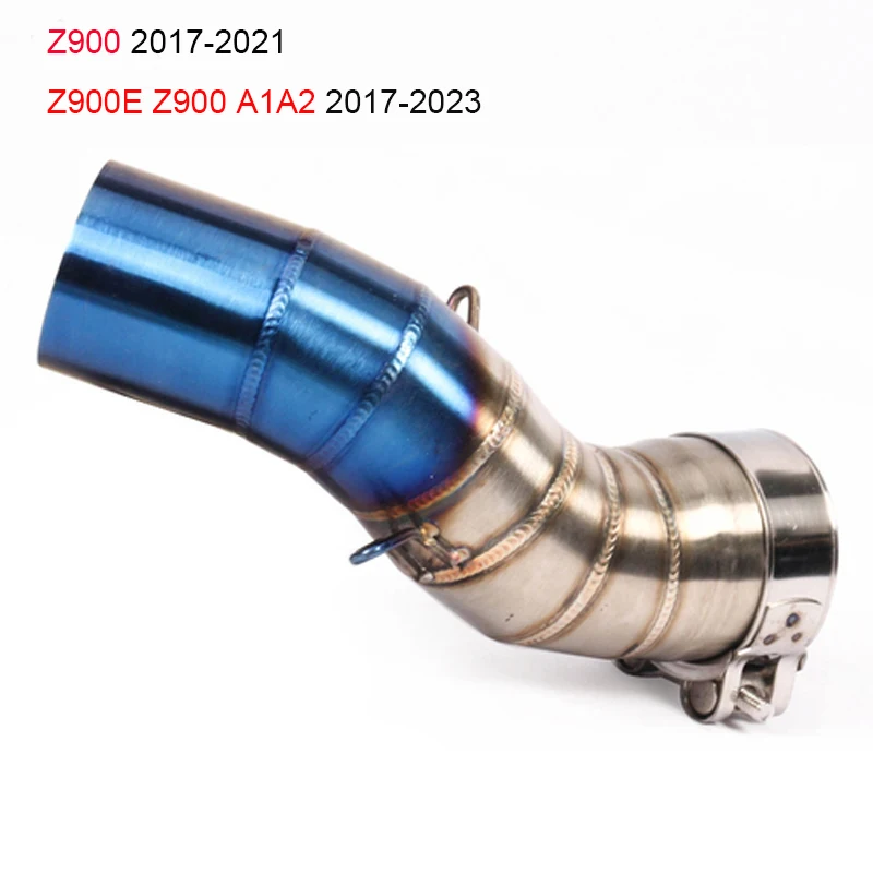 

Exhaust Motorcycle For Kawasaki Z900 Ninja900 51MM 2017 to 2019 Exhaust Middle Pipe Connection Link Pipe MufflerSlip On