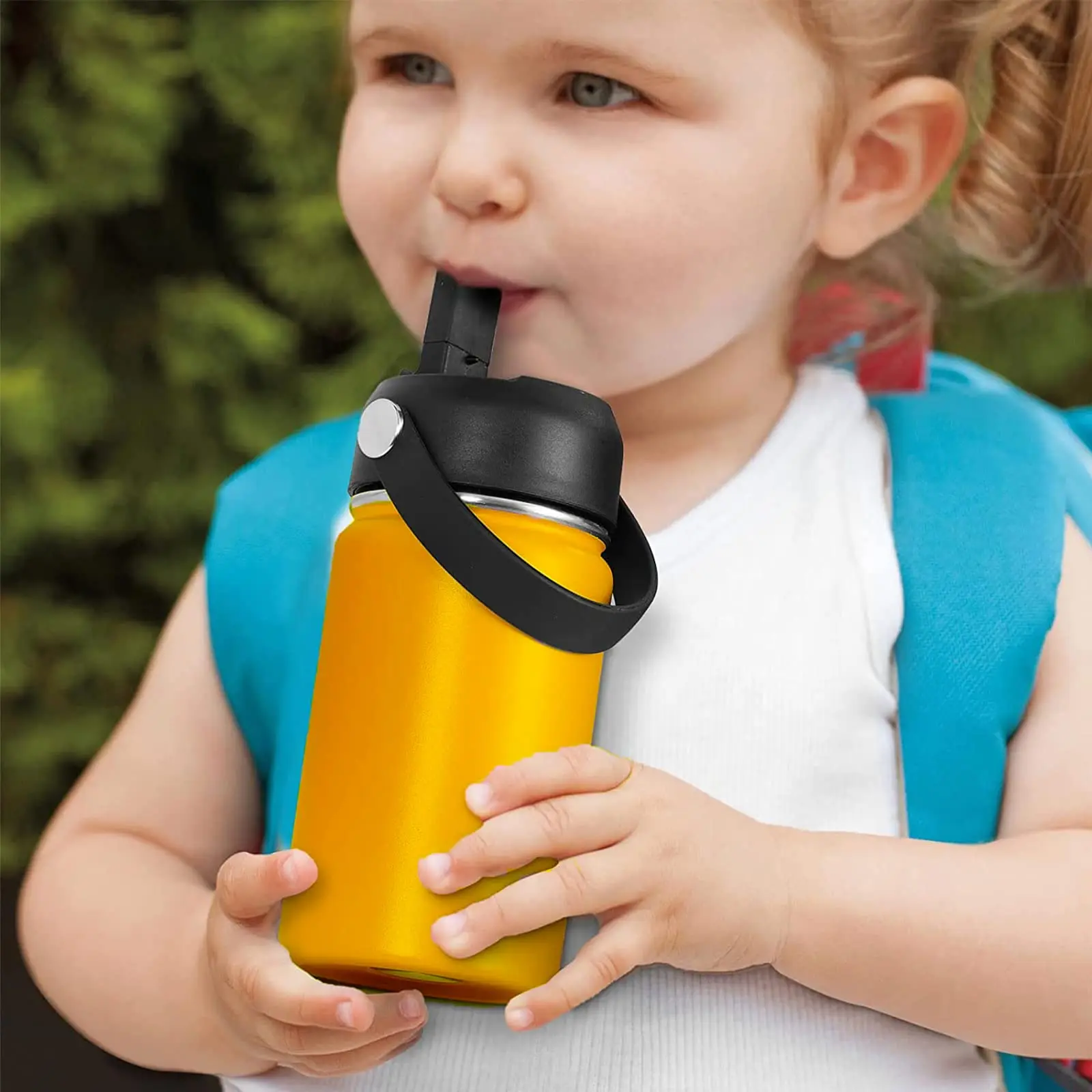 Tapas con pajita para hidromatraz, tapa flexible de boca ancha de 20, 32 y 40 oz, aptas para botellas de agua deportivas Hydro Flask