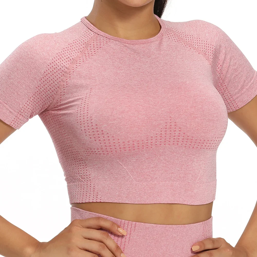 Tight T-shirt Short Sleeve Yoga Shirt Woman Sporty Tops Women's Sports Top Gym Clothes Workout Top Active Wear Fitness Shirts